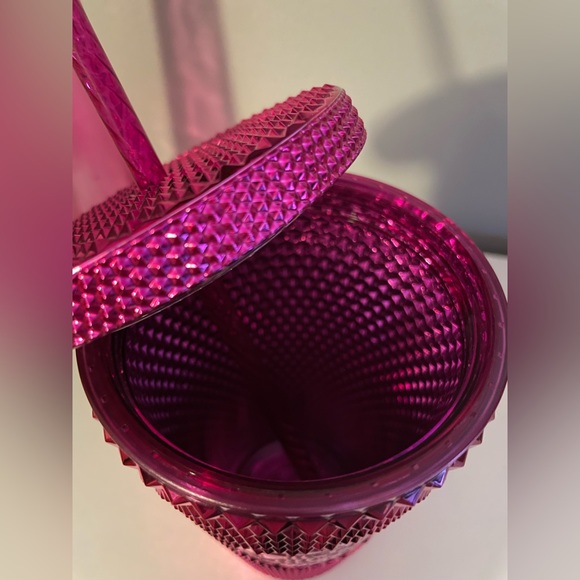 NWT 💗Starbucks Pink Chrome Studded Tumbler ‘Sangria Bling’ Magenta Metallic - Picture 6 of 6